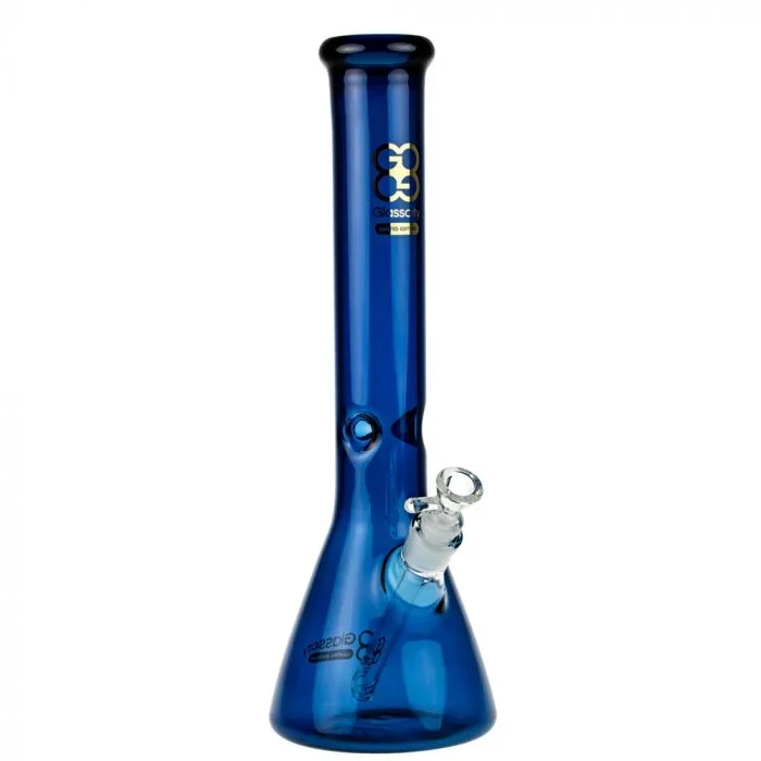 15” Limited Edition Beaker Ice Bong – Cobalt Blue