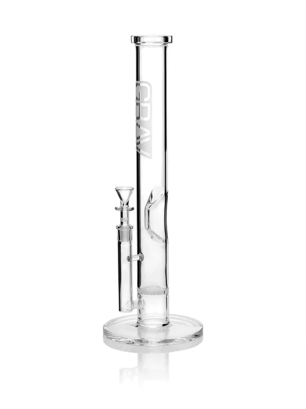 16” GRAV Clear Straight Base Honeycomb Water Pipe