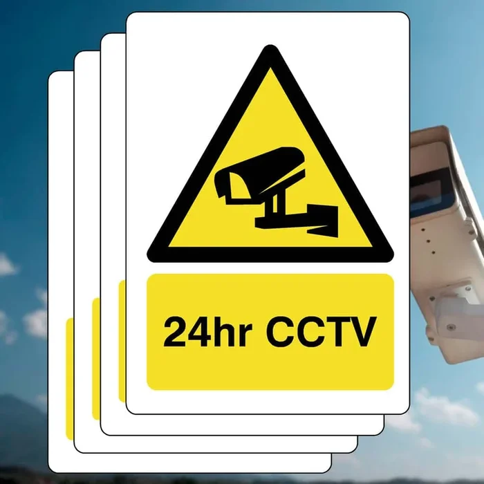 24 Hour CCTV Sign 5 Pack