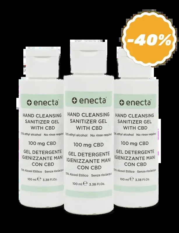 3 paquete | Gel desinfectante para manos con CBD | 100 ml