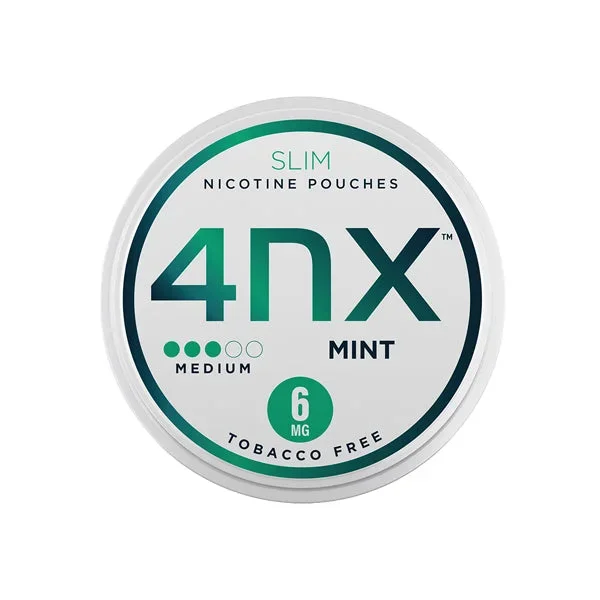 4NX – Mint Slim Nicotine Pouches 6mg – 20 Pouches