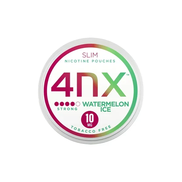 4NX – Watermelon Ice Slim Nicotine Pouches 10mg – 20 Pouches