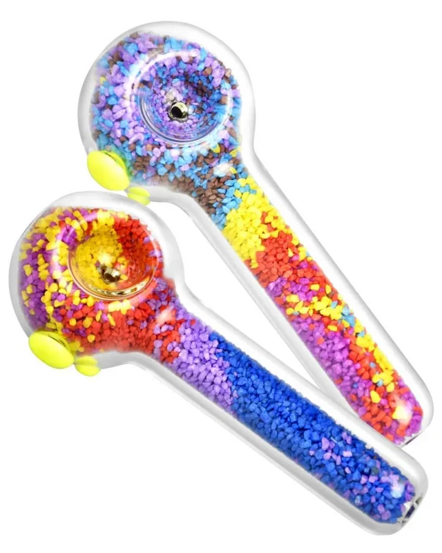 5” FRIT Glass Pipe – Glow in the Dark