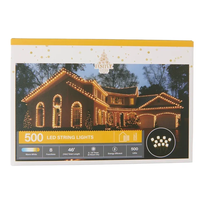 500 LED String Lights, 12.5 m