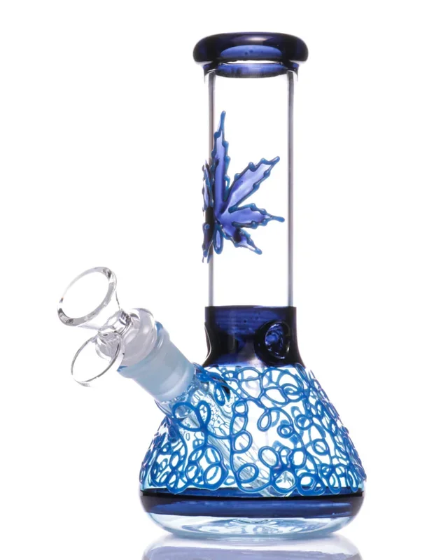 7.5” Leaf Beaker Bong – Glow In The Dark