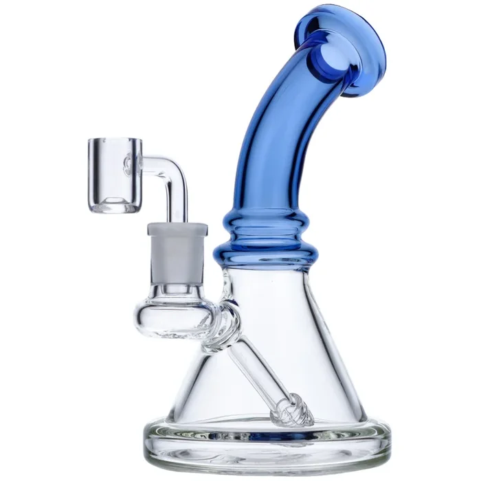 7″ Bent Neck Dab Rig – Blue