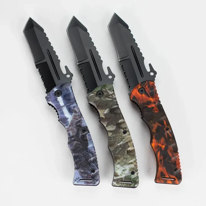8″ Foldable Pocket Knife – Tactical Flame
