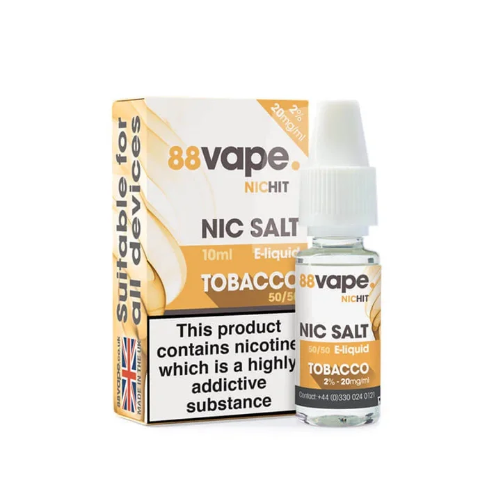 88Vape Nic Hit Tobacco Nic Salt 10ml E-Liquid- 20mg