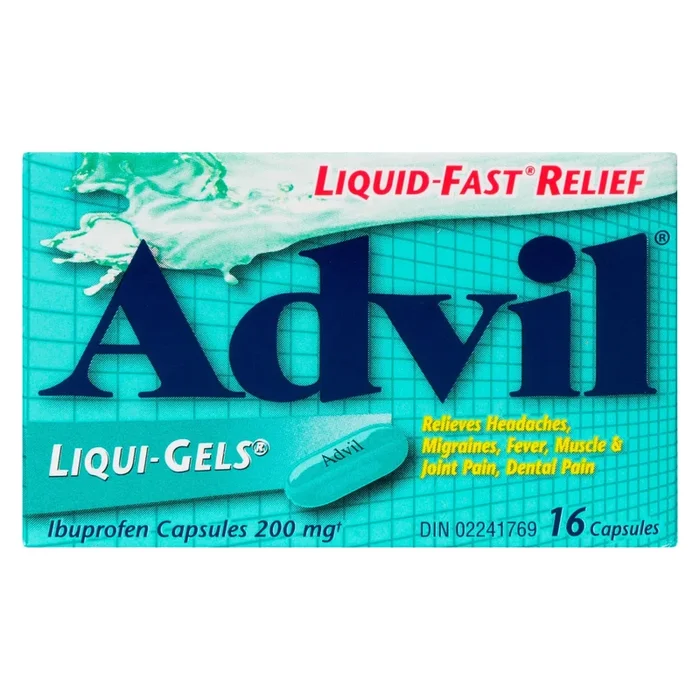 Advil Ibuprofen Liqui-Gels Capsules, 16-Pack, 200-mg