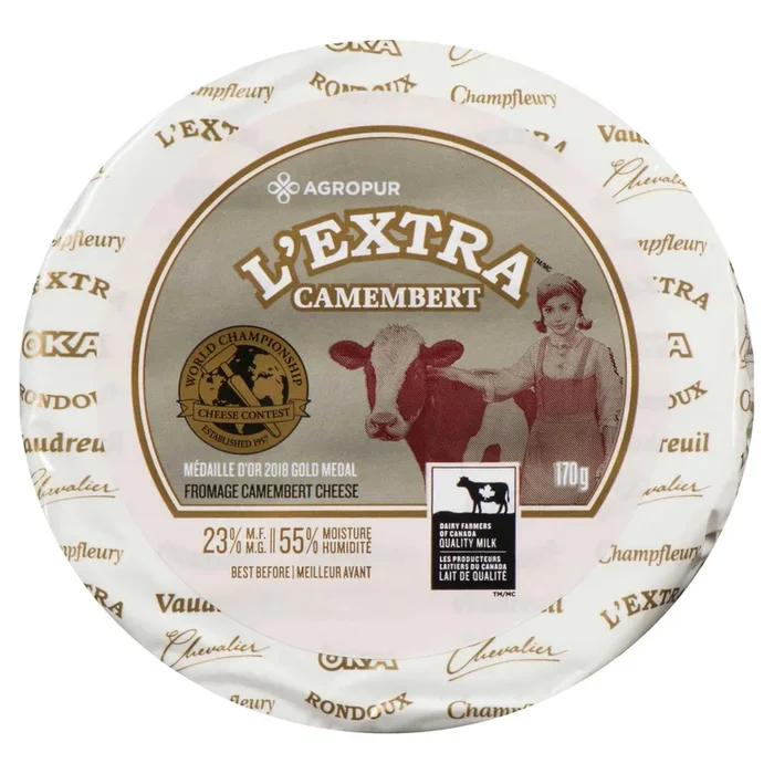 Agropur L’Extra Fromage Camembert 23% M.G., 170 g