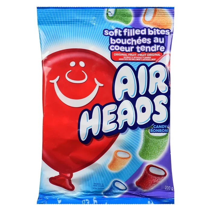 Airheads Candy Original Fruit Soft Filled Bites, 200 g