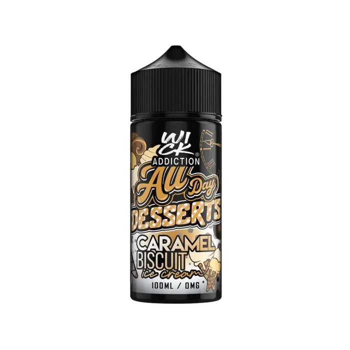All Day Desserts Caramel Biscuit Ice Cream 100ml By Wick Addiction