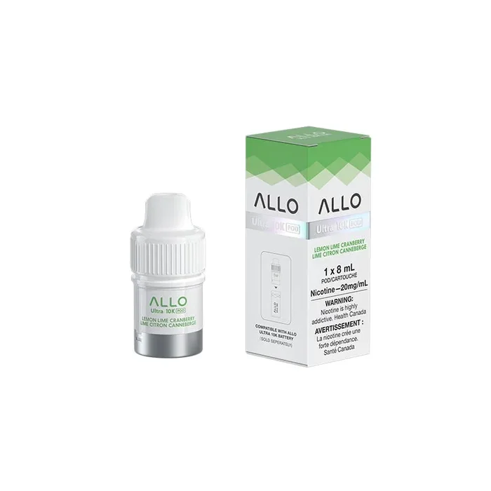 ALLO Ultra 10K Pod – Lemon Lime Cranberry (ON)