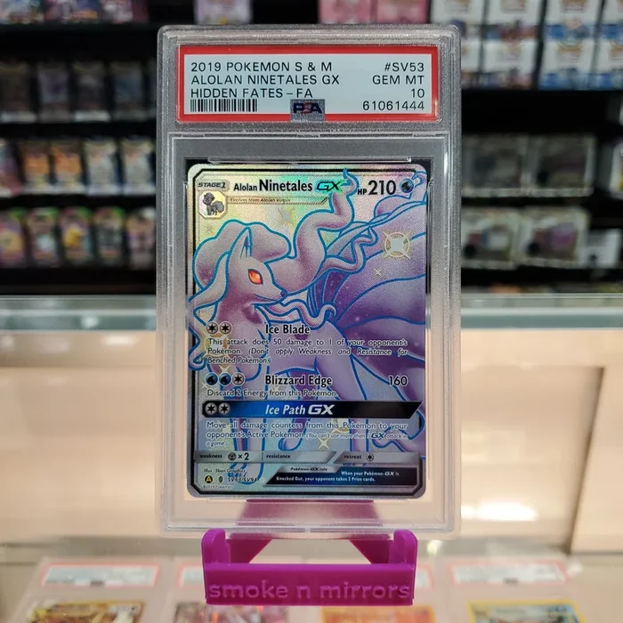 Alolan Ninetales GX – Hidden Fates Holofoil: PSA 10