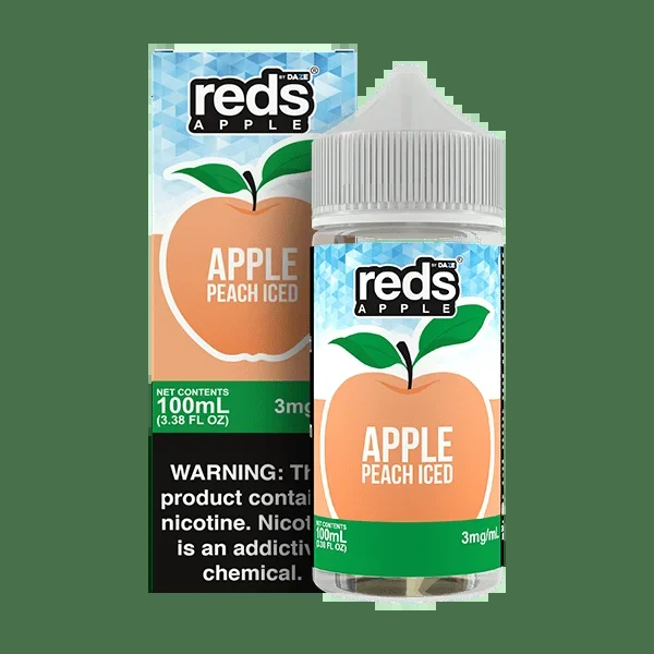 Apple Peach ICED – Red’s Apple E-Juice by 7 Daze – 100mL