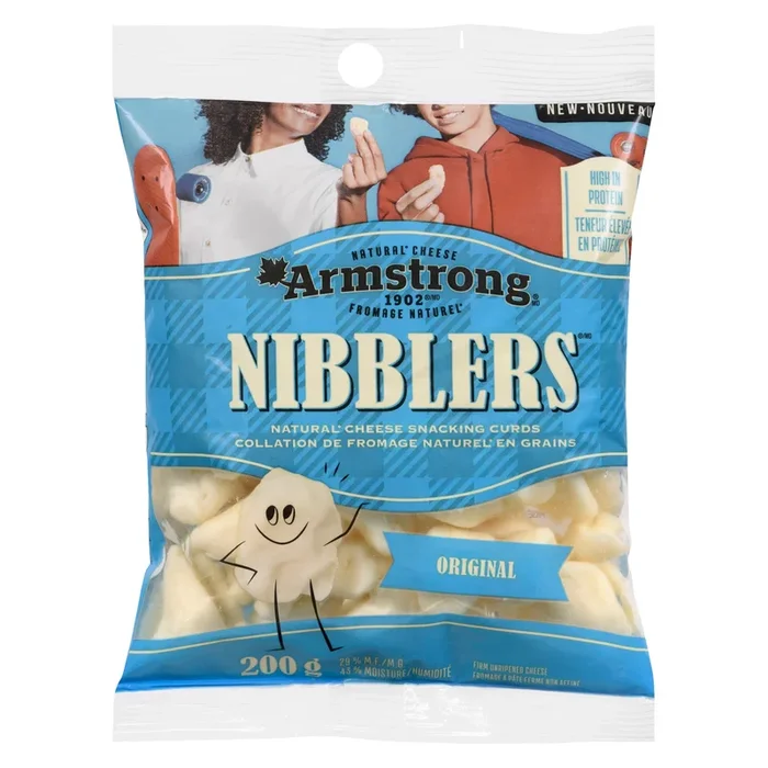 Armstrong Nibblers Collation de Fromage Naturel en Grains Original, 29 % M.G., 200 g