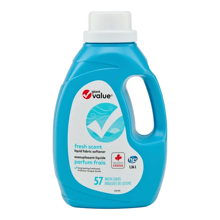 Assouplissant liquide parfum frais Giant Value, 1,36 L