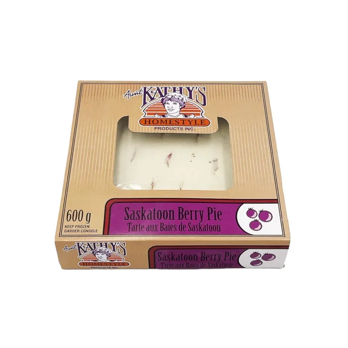 Aunt Kathy’s Homestyle Products Saskatoon Berry Pie, 600-g