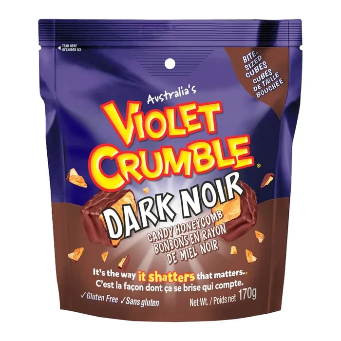 Australia’s Violet Crumble Dark Chocolate Honeycomb Candy Cubes, 170-g