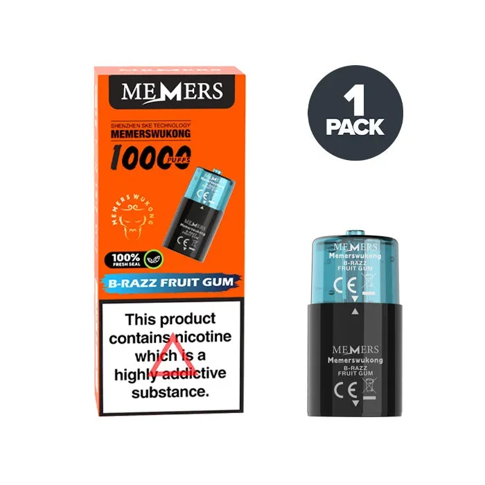 B-Razz Fruit Gum Memers Wukong V10000 Prefilled Pods