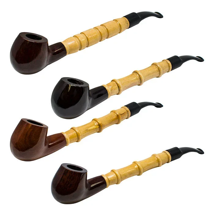 Bamboo Style 10″ Wooden Tobacco Pipe