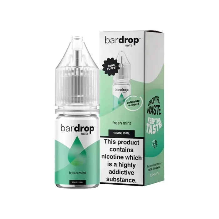 Bar Drop Fresh Mint 10ml Nic Salt E-liquid