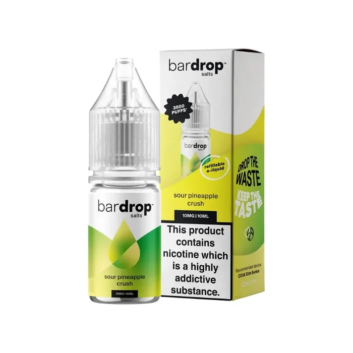 Bar Drop Sour Pineapple Crush 10ml Nic Salt E-liquid