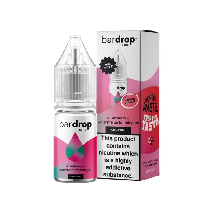 Bar Drop Strawberry Watermelon Bubblegum 10ml Nic Salt E-liquid