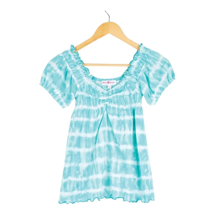 BELLA & BIRDIE Girls’ Day Dreamer Smocked Babydoll Top