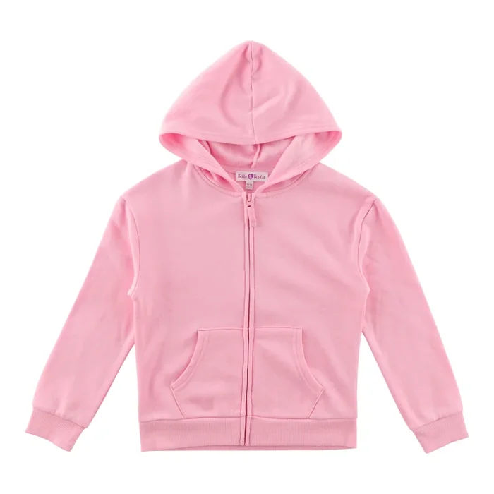 BELLA & BIRDIE Girls’ Rainbow Fun Basic Zip Hoodie