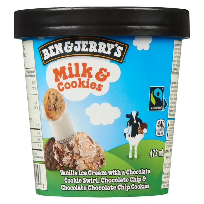Ben & Jerry’s Lait et Biscuits, 473 ml