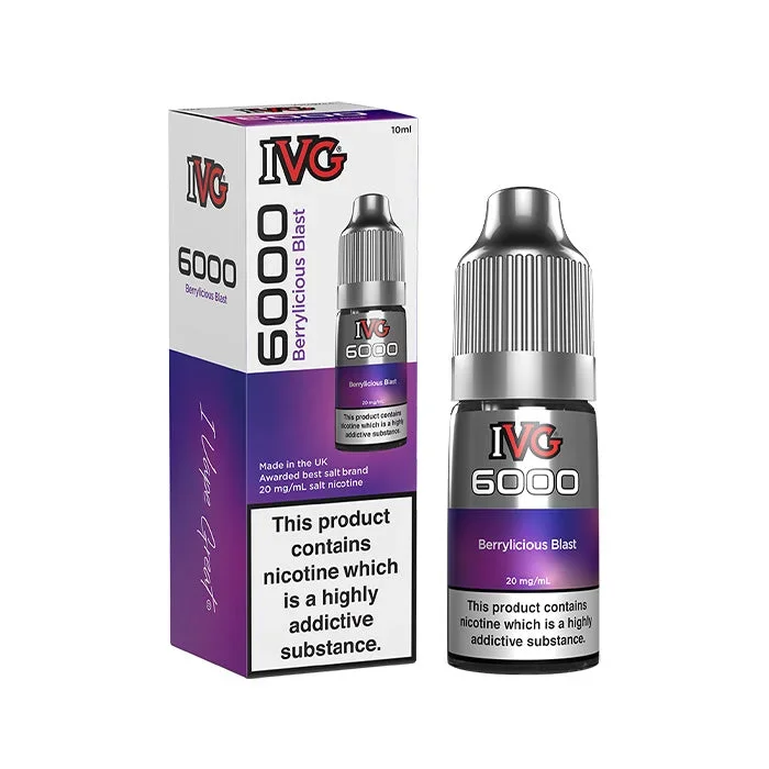 Berrylicious Blast 10ml Nic Salt E-Liquid by IVG 6000