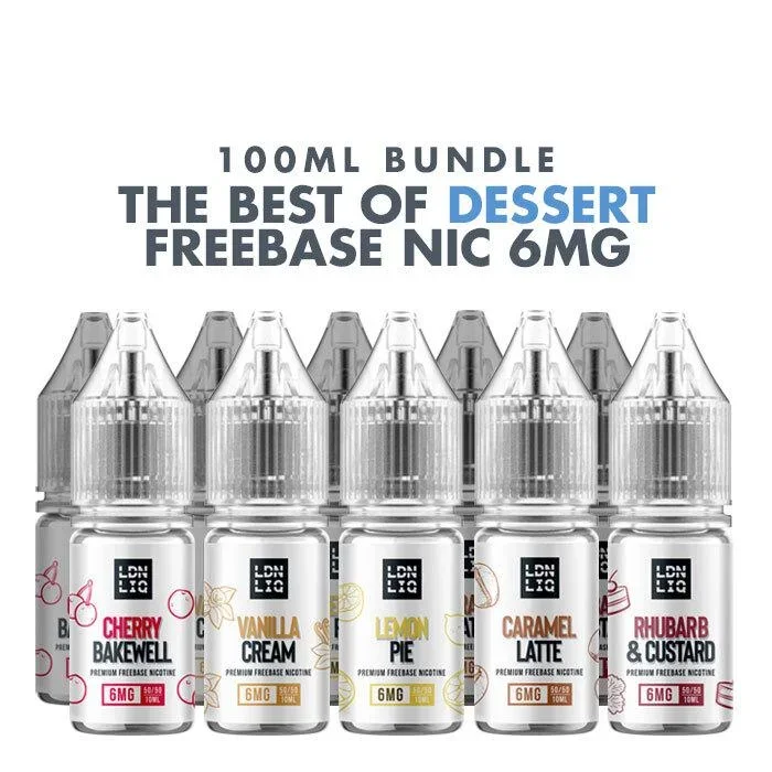 Best Dessert E-Liquids 10 x 10ml Bundle – 6mg