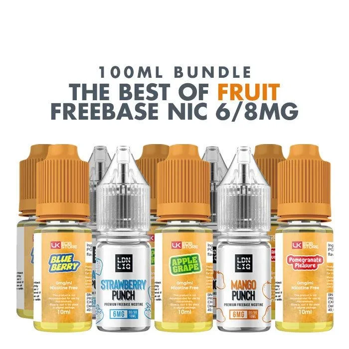 Best Fruit E-Liquids 10 x 10ml Bundle – 6/8mg