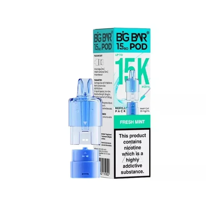 Big Bar Pro 15K Fresh Mint Refills