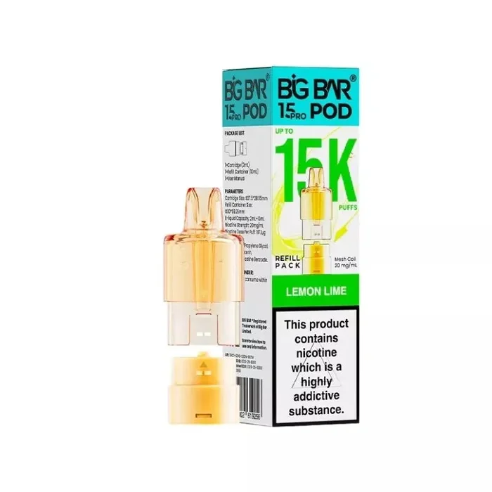 Big Bar Pro 15K Lemon Lime Refills