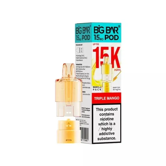 Big Bar Pro 15K Triple Mango Refills