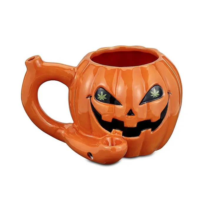 BIG Jack-O’-Lantern Ceramic Pipe Mug