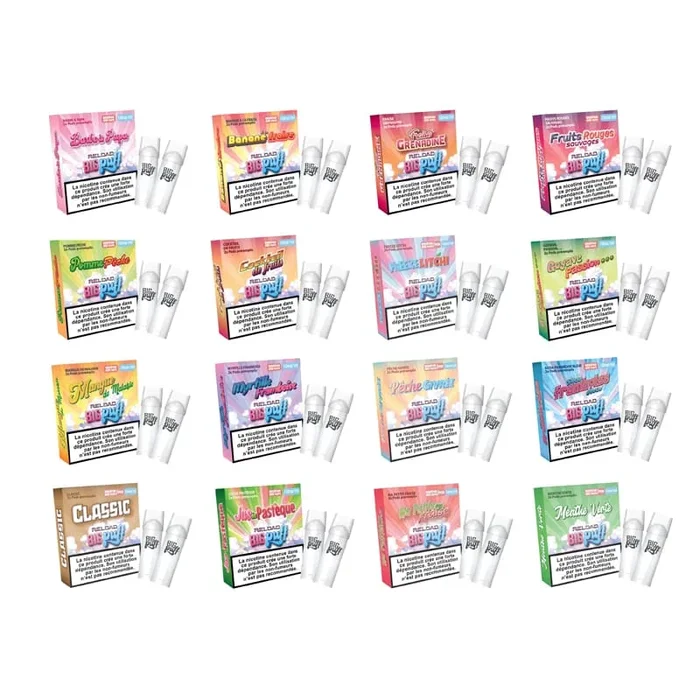 BIG PUFF Reload – Pack de 2 Cartuchos 2 ml 600 Puffs