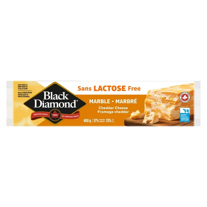 Black Diamond Lactose Free Marble Cheddar Cheese – 400g