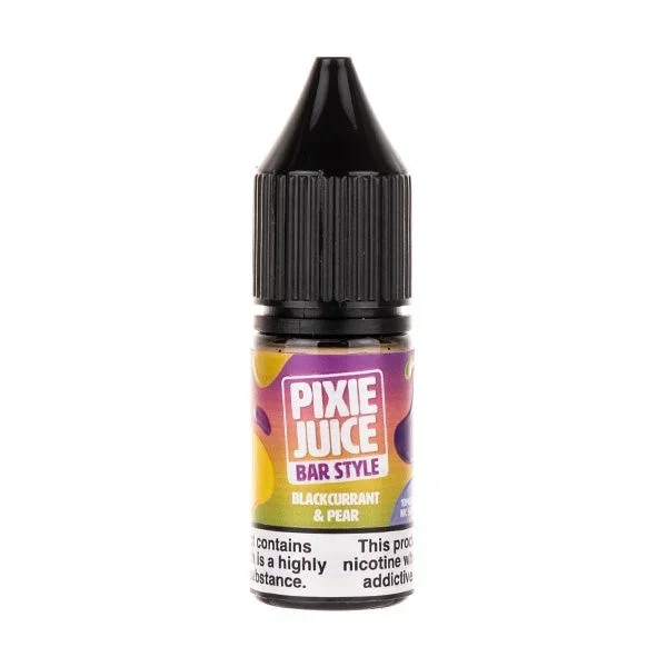 Blackcurrant & Pear Bar Style Nic Salt E-Liquid by Pixie Juice