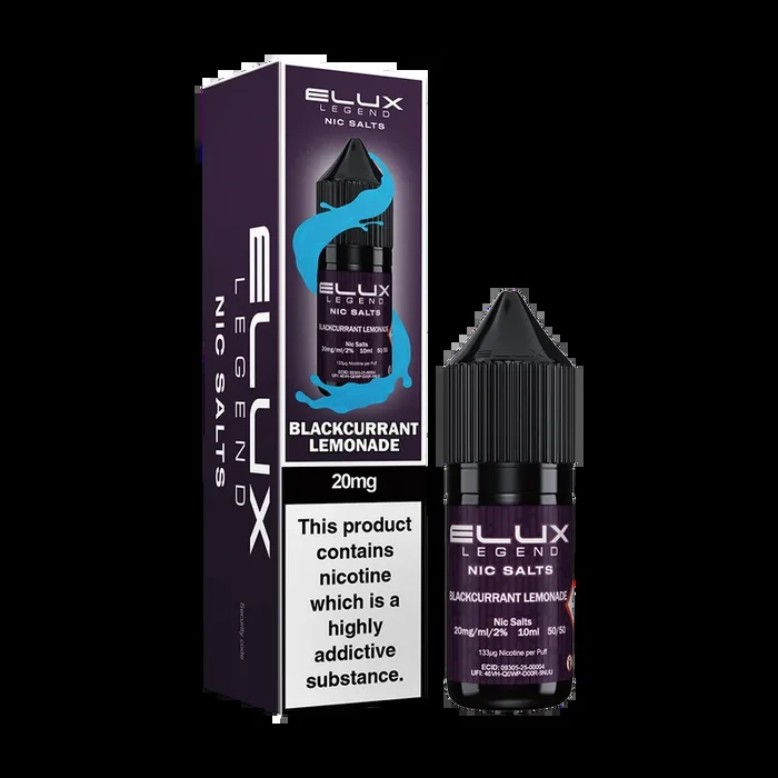 Blackcurrant Lemonade Nic Salt by Elux 10ml