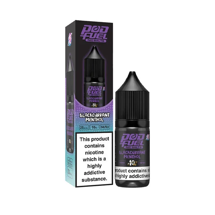 Blackcurrant Menthol 10ml Nic Salt E-Liquid by Pod Fuel
