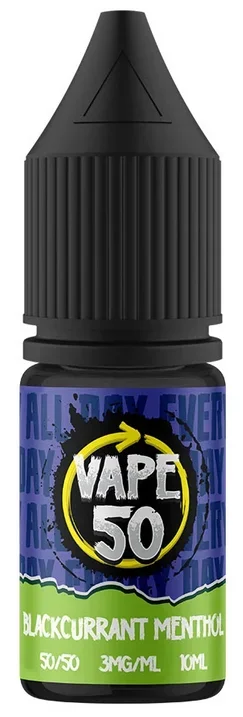 Blackcurrant Menthol E Liquid by Vape 50