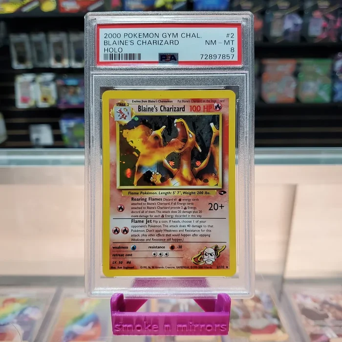 Blaine’s Charizard (2/132) [Gym Challenge Unlimited] PSA 8