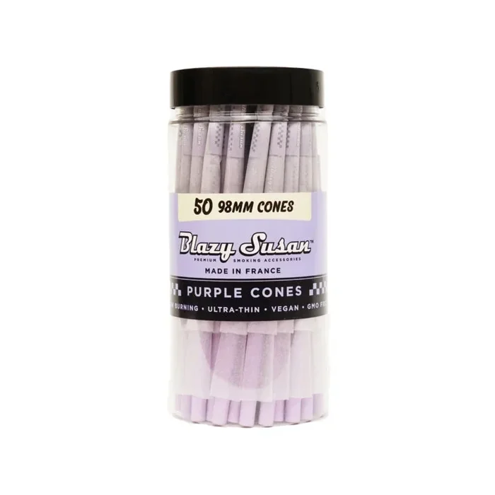 BLAZY SUSAN PURPLE 98MM CONES 50 CT