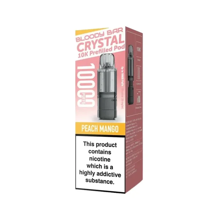 Bloody Bar Crystal 10K Peach Mango Refill Pods