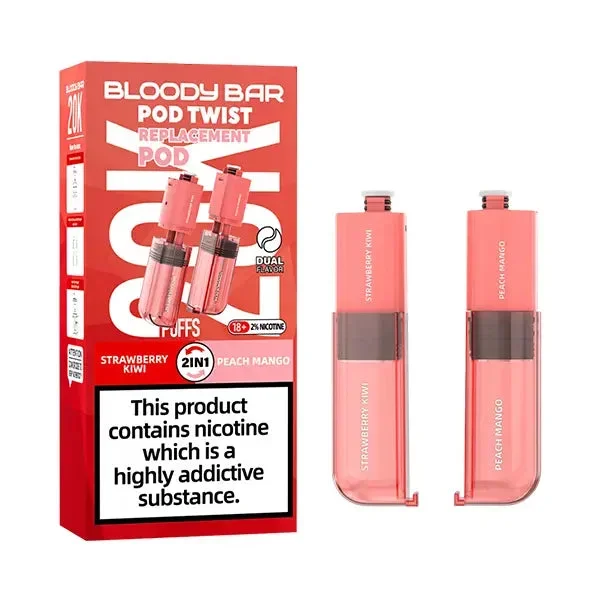 Bloody Bar Pod Twist 20K Strawberry Kiwi / Peach Mango Refill Pod