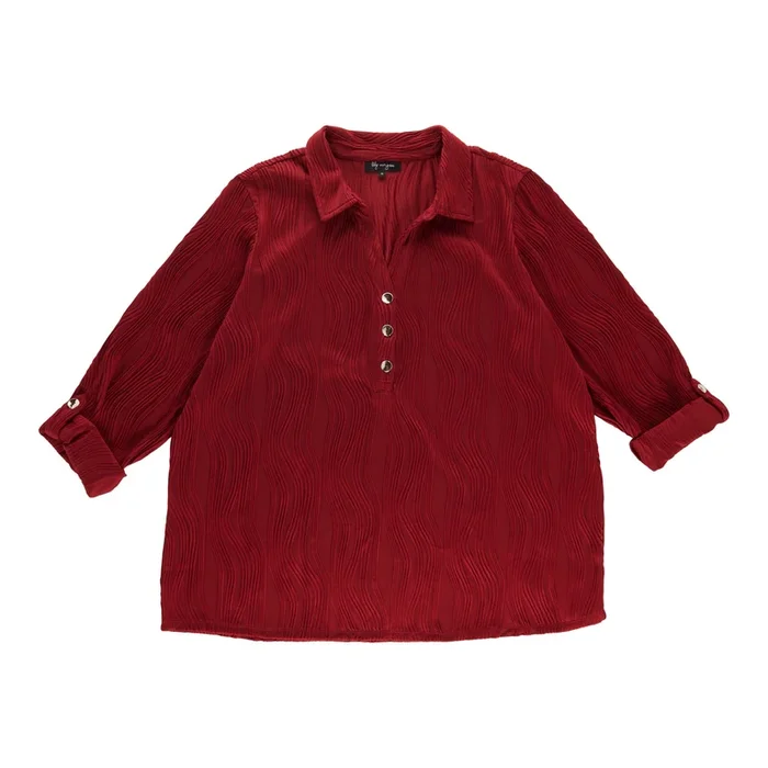 Blouse avec col taille plus lily morgan pour femmes