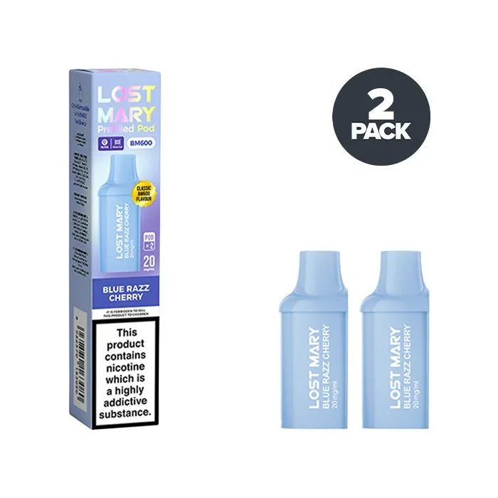 Blue Razz Cherry Lost Mary BM600 Prefilled Pods